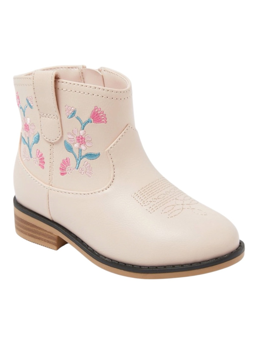 Cat & Jack Toddler Blush Whitley Embroidered Western Boots